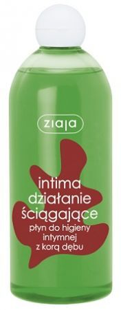 Ziaja Intima, płyn do higieny intymnej, kora dębu, działanie ściągające, 500ml