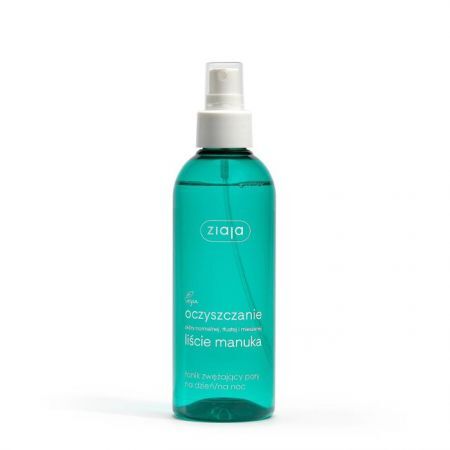 Ziaja Liście Manuka - Oczyszczanie, tonik zwężający pory, na dzień i na noc, 200ml