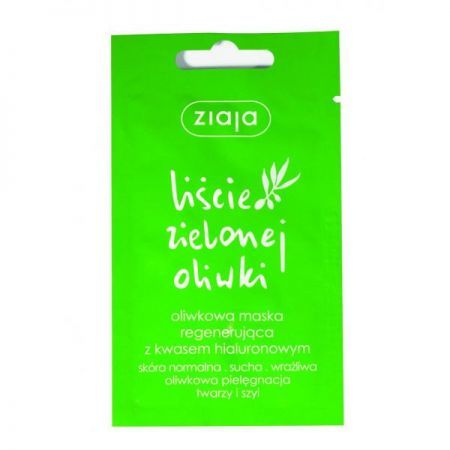 Ziaja Liście Zielonej Oliwki, maseczka do twarzy regenerująca, skóra normalna, sucha i wrażliwa, 7ml