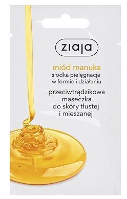 Ziaja, maseczka przeciwtrądzikowa do skóry tłustej i mieszanej, miód manuka, 7ml