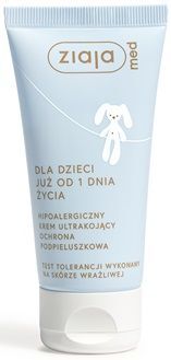 Ziaja Med Dla Dzieci, krem kojący, ochrona podpieluszkowa, od urodzenia, 50ml