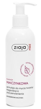 Ziaja Med Kuracja Naczynkowa, emulsja do mycia twarzy łagodząca zaczerwienienia, skóra naczynkowa, 200ml