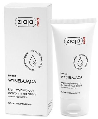 Ziaja Med Kuracja Wybielająca, krem wybielający ochronny na dzień, skóra z przebarwieniami, 50ml