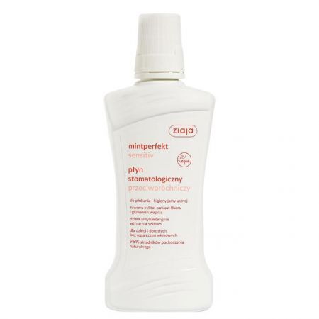 Ziaja Mintperfekt, płyn stomatologiczny przeciwpróchniczy, Sensitiv, 500ml
