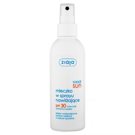 Ziaja Sopot Sun, mleczko nawilżające SPF 30, spray, 170ml