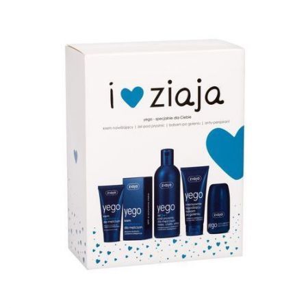 Ziaja Yego, krem nawilżający, 50ml + żel pod prysznic 3w1, 300ml + balsam po goleniu, 75ml + antyperspirant, 60ml