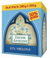 Zielnik Apteczny, Len mielony, Duo Pack, 200g + 200g KRÓTKA DATA 07/2022