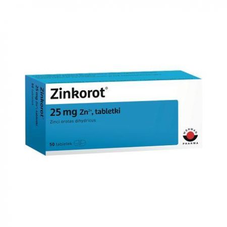 Zinkorot 25mg, 50 tabletek