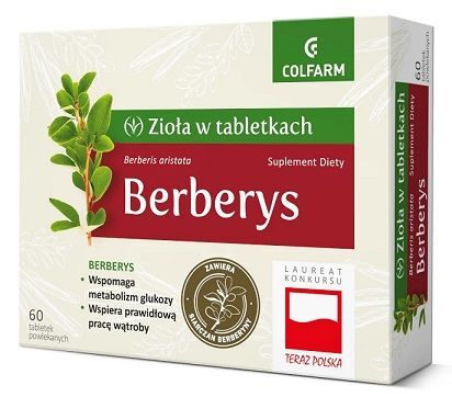 Zioła w tabletkach, Berberys, 60 tabletek