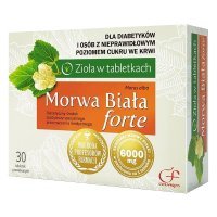 Zioła w tabletkach, Morwa Biała Forte, 30 tabletek