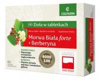 Zioła w tabletkach, Morwa Biała Forte + Berberyna, 60 tabletek